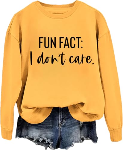 Fun Fact I Don T Care Sweatshirt Fun Fact I Don't Care Hoodie Funny Shirt For Women Men - Main Image