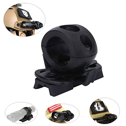 Vbestlife Helmet Flashlight Holder Mount Tactical Airsoft Quick Release Flashlight Clamp Fit Fast Helmet Rail Portable Plastic Torch Mount Flashlight Holder Bracket For Helmet Helmet Mounted Flas #TOP1
