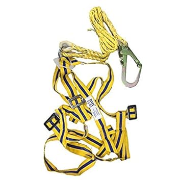 BHI Nylon Full Body Single Hook Harness Scaffolding (Multicolour)