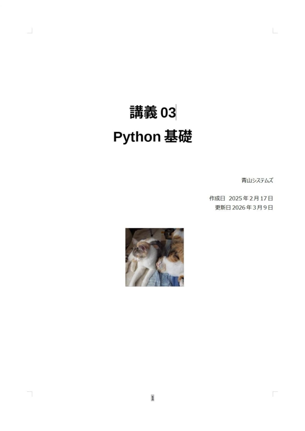 Python基礎 (講義)