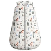 Looxii Baby Sleeping Bag 3.5 Tog Winter Baby Sleep Sack 18-24 Months 100% Cotton Soft Warm Wearable Blanket for Newborn Infant Toddler Grey Forest