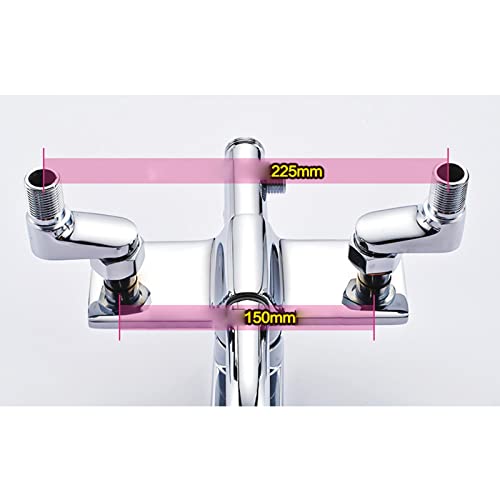 Adaptateur robinet baignoire g1/2 g3/4 laiton noir bras oscillant