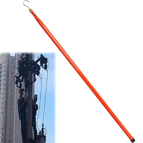 Vara de medición, Varilla de medición de Resina epoxi - Varilla termorretráctil aislada para Trabajos eléctricos, de 6 a 18 Metros de Longitud, 5 Secciones, Duradera, Ligera, mediciones prec