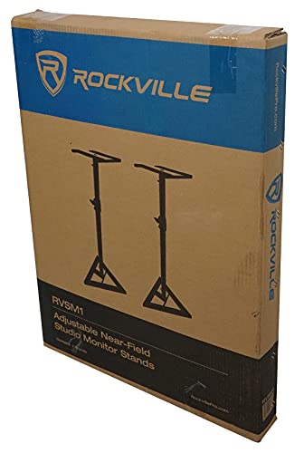 Rockville 4) Rockville Rvsm1 Of Near-Field Studio Monitor Stands W/Adjustable Height thumb #3