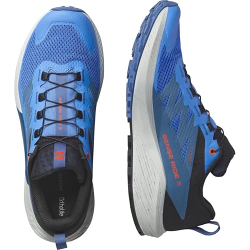 Salomon Salomon Sense Ride 5 French Blue, Versatile Trail Running for Comfort, Trail Running and Trail Running for Outdoor Adventures, French Blue Black Dark Blue, 10.5 Men