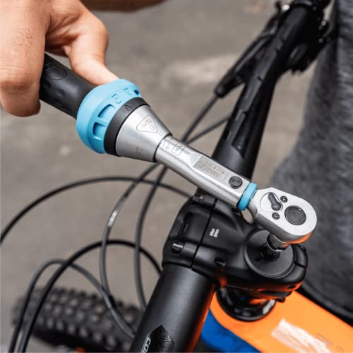 Image of HAZET Torque Wrench 5107-3CT,1-9Nm, Output: Square 6.3 Mm (1 /4 Inch), Tolerance: 4%, 20 Teeth (Operating Angle 18 Degrees) I User-Friendly Reversible Ratchet for Car and Bicycle I 9.21 Inches