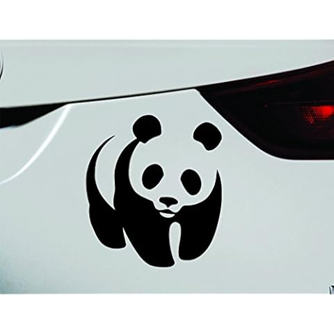 ExpressDecor Panda Bear Symbol Decal Funny Car Truck Sticker Window (Black) Cover