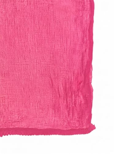 Image of Women's Solid Plain Pure Cotton long Dupatta & Chunnis odhni with pom pom border, 2.25 meter