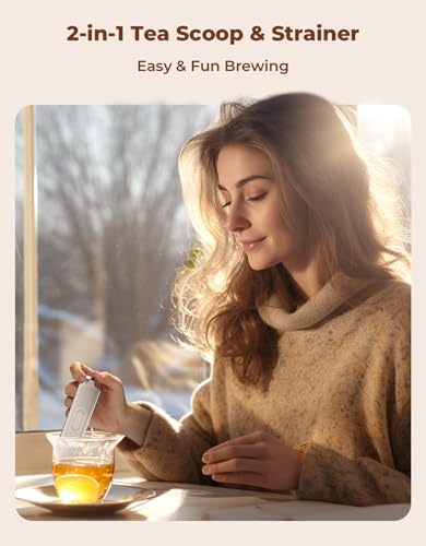 Tea Infuser for Loose Leaf Tea, 2-in-1 Tea Scoop Infuser Fine Mesh Tea Strainers for Loose Tea Single Cup, 304 Stainless Steel Loose Leaf Tea Steeper - Image 5