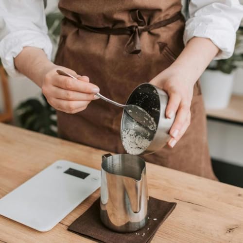Image of Pouring Jug 300ML Stainless Steel Jar Frothing Mug for Multiple Uses for Candle Making Pouring Picthee Melting Pot Double Boiler Vessel