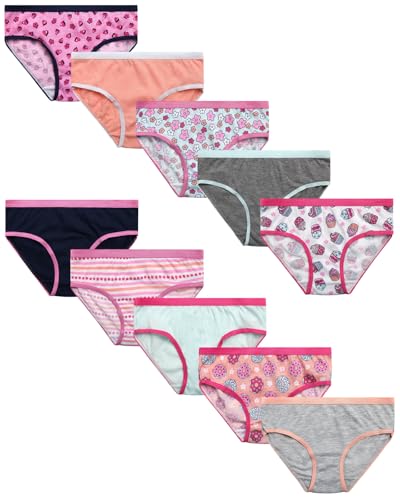 Limited Too Girls’ Underwear – 10 Pack Cotton Bikini Briefs Panties (Size: 4-12)