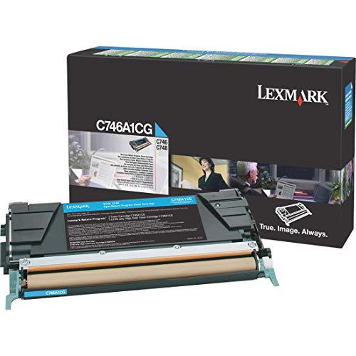 50% Off Discount Lexmark C746A1CG C746 C748 Laser Toner Cartridge (Cyan) in Retail Packaging