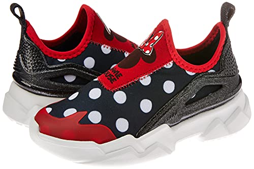 DISNEY DOTS TENIS INF BRANCO/PRETO/VERMELHO, 28