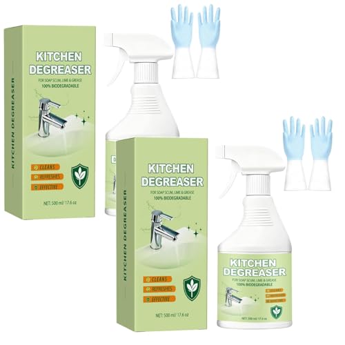 Hard Water Remover, Bathroom Descaler Foam Cleaner for Hard Water Stains, Powerful Foaming Spray for Shower, Glass, Toilet, Waters Pipe, Tub & Sink, Limescale Buildup Remover Bathroom Cleaner (2PCS)