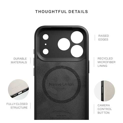 Image of Native Union Active Case - MagSafe Compatible with Built-in Magnets - Rugged Design - Recycled Materials - Ultra-Durable Drop Protection up to 10ft / 3m for iPhone 17 Pro (Sandstone)