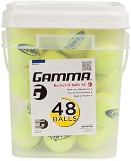 GAMMA Sports Pressureless Tennis-Balls Bucket, Bulk Tennis Balls, Premium Tennis Accessories, Pack of 48