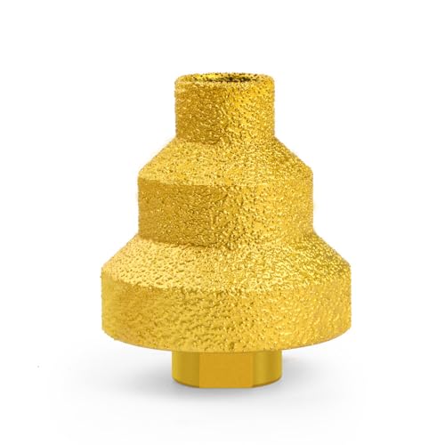 Step Drill Bit, 3 Sizes 20mm 35mm 50mm High Sharpness Diamond Brazed Reamer Tapered with M14 Shank for Tile, Marble, Concrete with Diamond