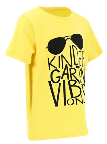 Image of Unique Baby Boys Kindergarten Vibes Only Back to School T Shirt