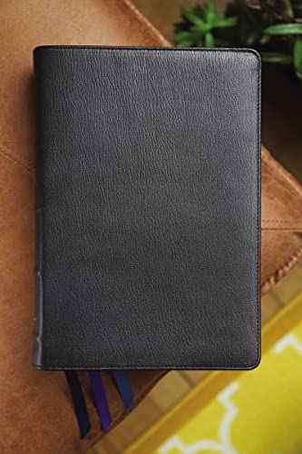 Niv, Thompson Chain-Reference Bible, Premium Goatskin Leather, Black, Premier Collection, Black Lett