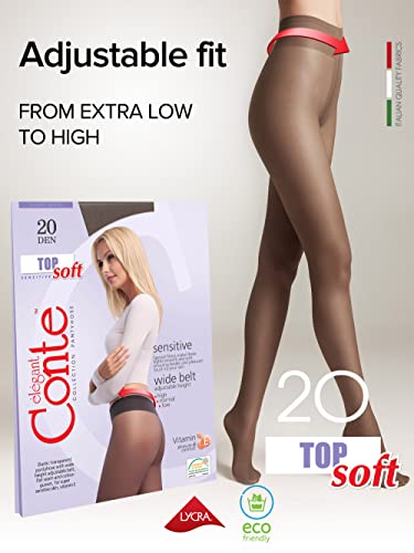 Collants peaux sensibles irritées : la solution taille basse réglable Conte 20D - 2