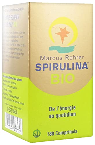 Spirulina - Spiruline bio 100% Naturelle Flacon Verre de 180 Comp...