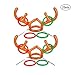 Produktbild Aufblasbares Geweih, Aufblasbare Rentier Geweih Ring, Für Familien-Kinder Büro-Weihnachtsspaß-Spiele Weihnachts Party Spielzeug Geschenke(2 Geweihe 8 Ringe)