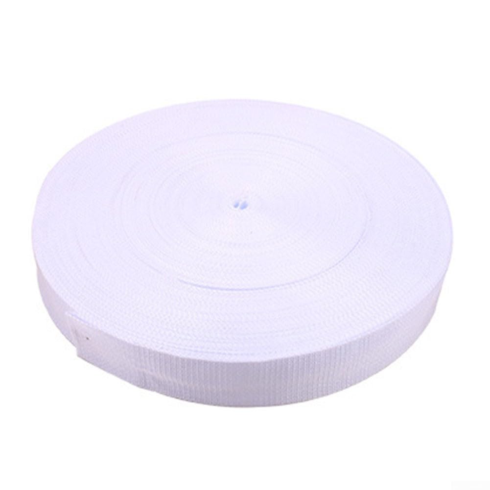 Ligne de délimitation de volleyball de plage avec bande réfléchissante, 5 cm x 100 m en polyester, finition piste pour marquage de terrain de sport, orange/vert/blanc (blanc)