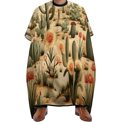 Capa de peluquería con estampado cactus y otros patrones miniatura 1