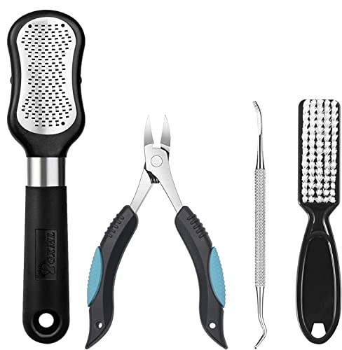 Cgbe Foot Rasp Callus Remover For Feet, Ingrown Toenail Clippers For Thick Nail, Nail Lifter, Dual Sided Foot File Professional Pedicure Tools Premium Foot Scrubber (4 Packs) #TOP27
