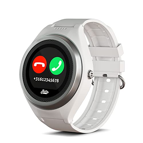 Spotter Montre Connectée avec Traceur GPS, Blanche, pour Garçons, pour Filles Et Adultes, avec Carte SIM Prépayée, Étanche IP67, Pas De Frais D'abonnement