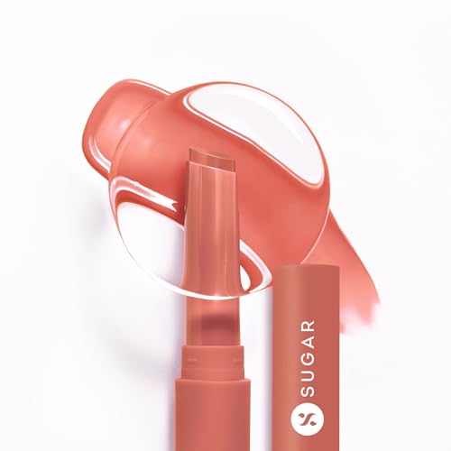 Image of SUGAR Cosmetics Glide Peptide Plumping Gloss Stick with Collagen & Ceramides | Instantly Pumps | 2.7g - 04 Salmon Splash