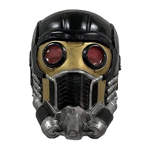 TZLCOS Star-Lord - Maschera in lattice per Halloween, per feste di lusso, per cosplay, colore: nero