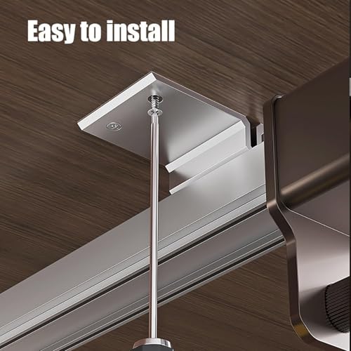 Rail de garde-robe extensible 30-60 cm en acier noir B 350mm - 5
