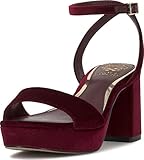 Vince Camuto Pendreya Platform Sandal, Petit Sirah Velvet, 6.5