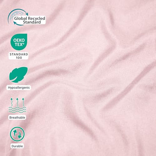 ZPECC Pillow Cases Queen Size Set of 12, 20x30 Envelope Closure Pillowcases, Soft Plain Brushed Microfiber Covers Hypoallergenic Breathable, Pink