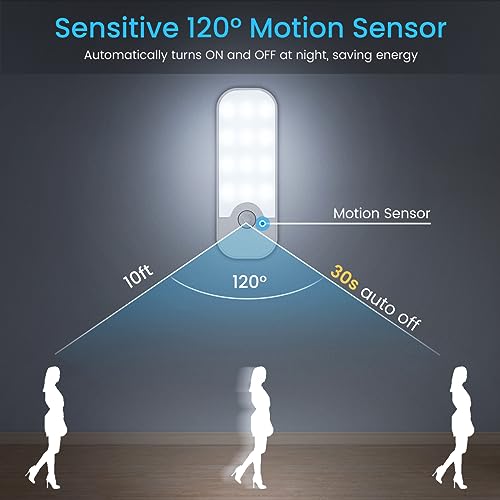 ANOPU Motion Sensor Lights Indoor, 2 Pack USB Rechargeable Stick on Lights with 3 Modes, Wireless Motion Sensor Light with Magnetic Strips for Wardrobes, Stairs, Hallway, Bedroom, Cupboard - Image 3