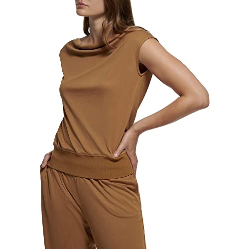 Calvin Klein Haut drapé sans manches top fluide col bénitier