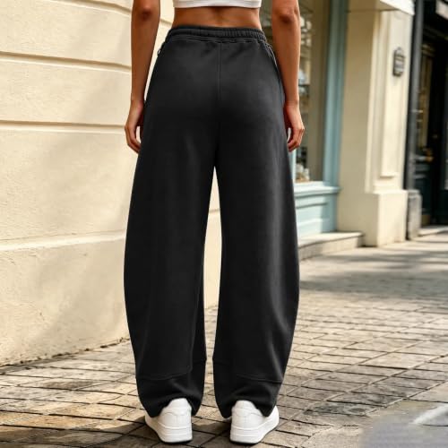 OTSANT Womens Wide Leg Sweatpants Elastic Waist Casual Lounge Pants Pockets - image 6