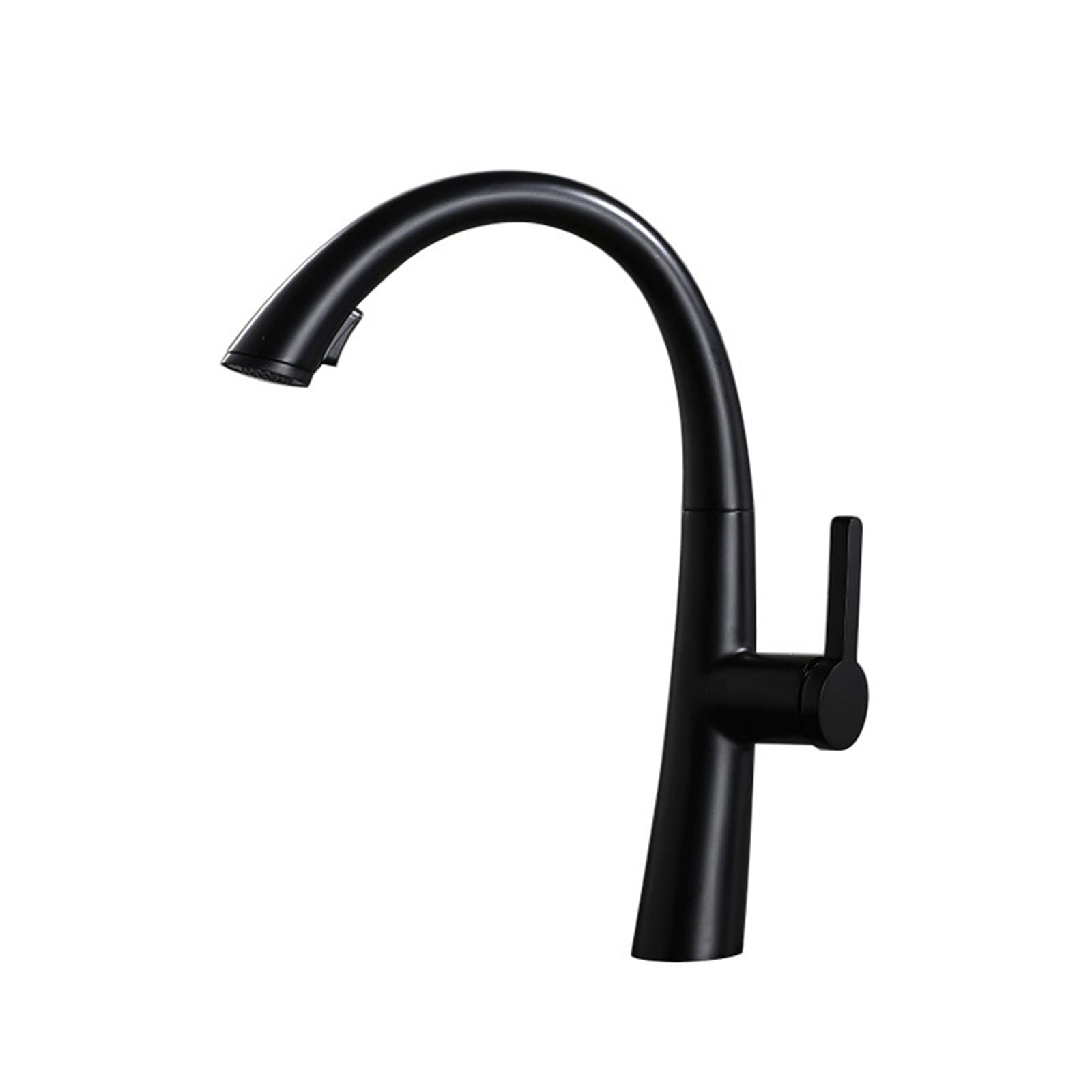 LCARYKitchen Faucet with Pull Down Sprayer Black Pull Out Kitchen Faucets Modern Commercial Kitchen Sink Faucet Hot and Cold Water Deck Mounted Brass Sink Tap with Standard Fittings