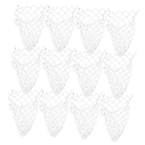 Happyyami Billiard Table Bag 12pcs Mesh Storage Pockets Snooker Accessory Kit Pool Table Net Bag