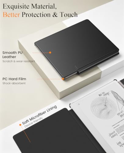 Image of MoKo Case for Remarkable Paper Pure 10.3 inch 2026 with Pen Holder, Black