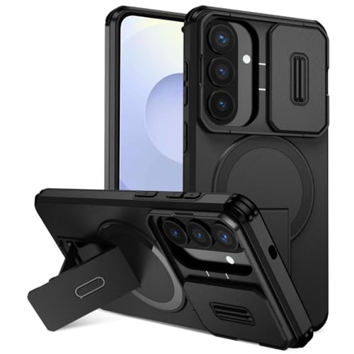 Image of ShieldTech MagStand Series Case for Samsung Galaxy S26 Plus 5G, Mobile Cover with Sliding Camera Shield, Mag-Safe, Kickstand, Shockproof for Samsung Galaxy S26 Plus 5G - Black