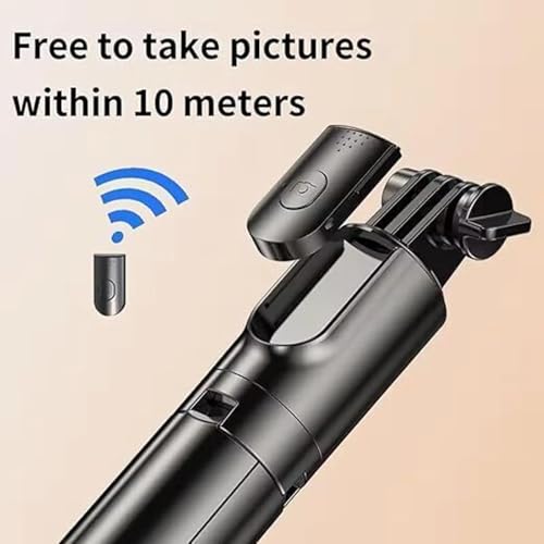 Image of EDNITA E9 Selfie Stick Tripod With Light, 67 inch /170CM Reinforced Tripod for Mobile Phone, Multi-Functional Bluetooth Long Selfie Stick for Travel,Vlogging,Compatible with iPhone and All Smartphones