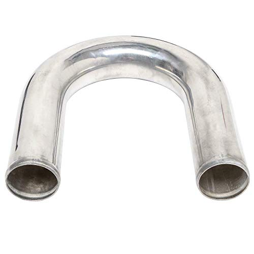Sunroad 2.5" 8Pcs Universal Aluminum Hose 610Mm Polished Aluminum Turbo Intercooler Hose+8 Elbow Hose+16 Clamps #TOP3