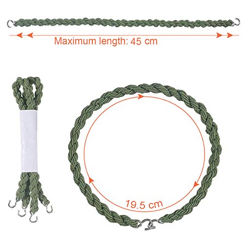 Jieddey Elastic Boot Straps,6 Pair Army Green Military Boot Bands with Metal Hooks Trouser Twists Leg Ties Garters Twisted Cord for Hiking Climbing Camping - Image 2