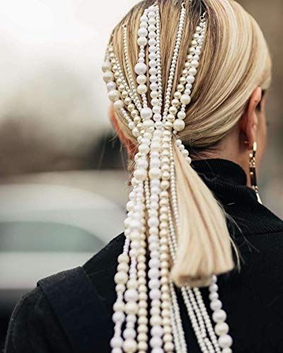 hair accessories for women Hair clips hairband pearl individuality handmade fashion for party wedding daily (A)