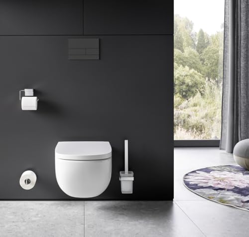 Portarrollos sin tapa Emco negro normal accesorio de pared para baño 6