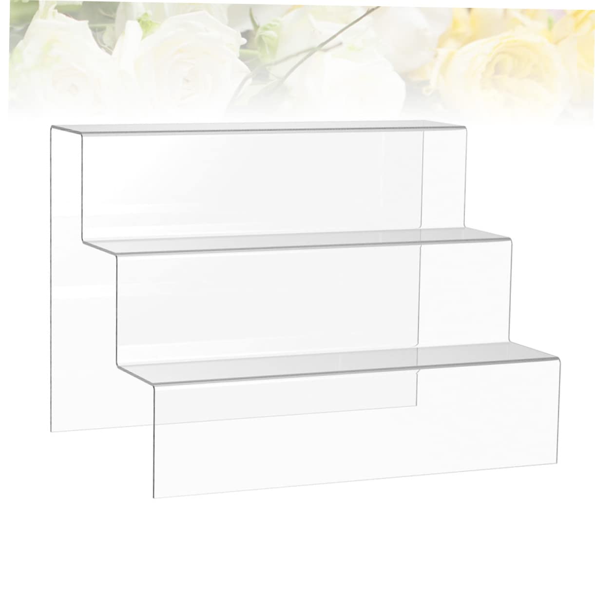 Zerodeko Acrylic Stepped Display Stand 3-tier Storage Rack Desktop Organizer for Models Ornaments 20cm