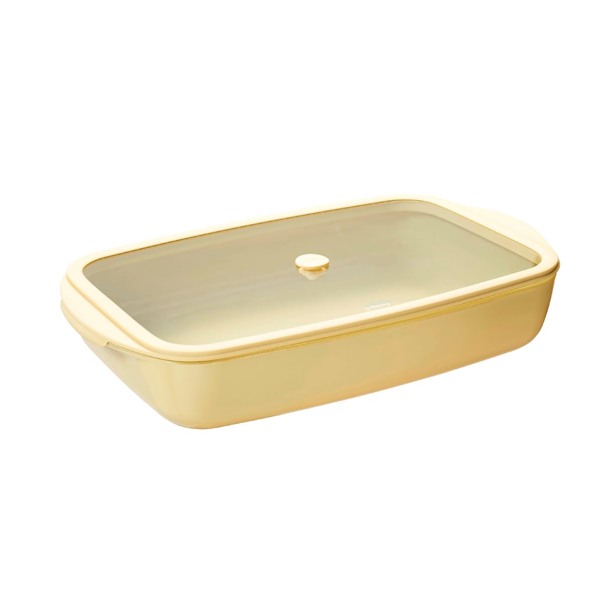 PEBBLY - Plat à Four Rectangle en Verre et son couvercle en Verre - 3,6 L