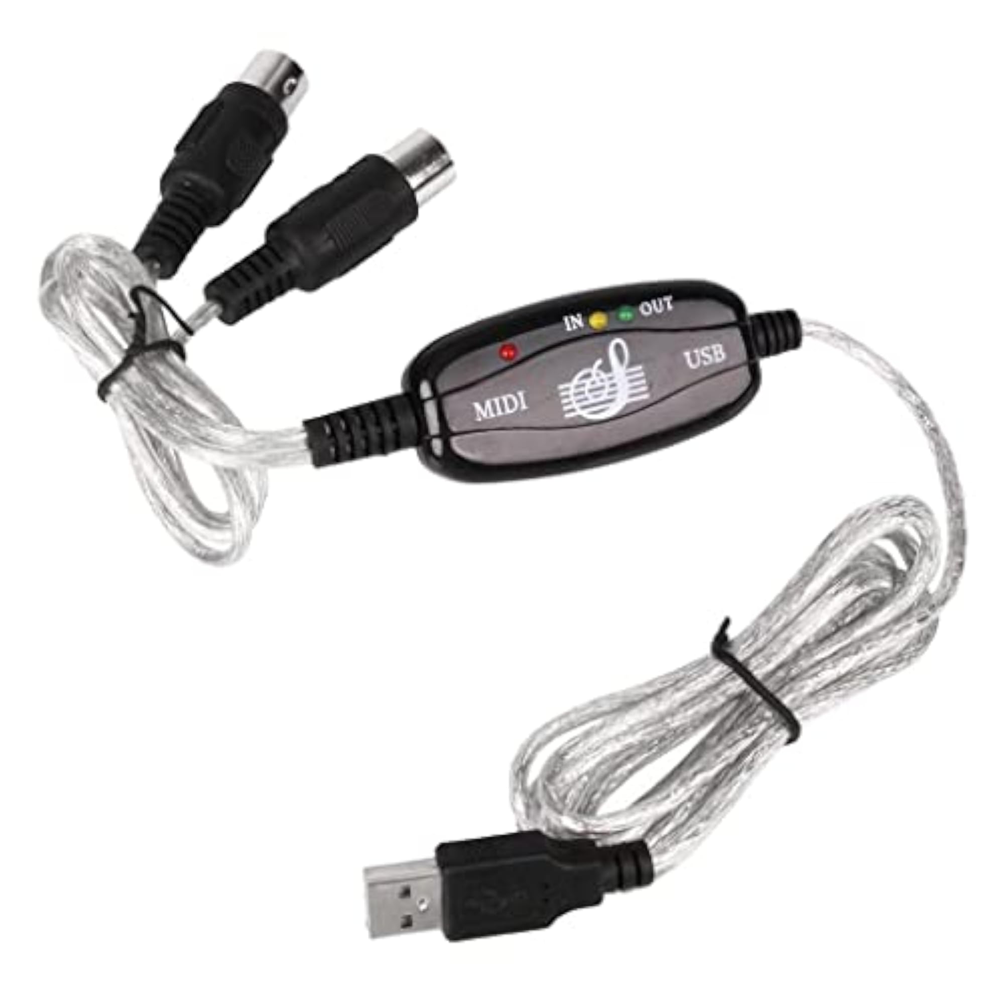 USB MIDI Interface Cable Converter for Music Keyboard